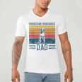 Dog Ridgeback Dad Vintage Rhodesian Ridgeback Dad Men's V-Neck T-Shirt