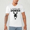 Donkey Mom Or Dad I Love My Donks Farmer Men's V-Neck T-Shirt Donkey Mom Or Dad I Love My Donks Farmer Men's V-Neck T-Shirt
