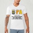 Drinking Opa Like A Regular Grandpa Much Cooler Beer Dad Men's V-Neck T-Shirt