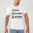 Eat Sleep Study For Bar Exam Lawyer Graduation Men's V-Neck T-Shirt
