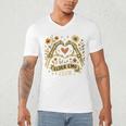 Elder Emo Club Skeleton Hands Heart Nostalgia Men's V-Neck T-Shirt