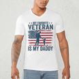Father Veterans Day My Favorite Veteran Is My Daddy For Kids Men's V-Neck T-Shirt Father Veterans Day My Favorite Veteran Is My Daddy For Kids Men's V-Neck T-Shirt