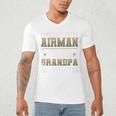 My Favorite Airman Calls Me Grandpa Airman Graduation Premium Men's V-Neck T-Shirt