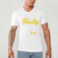 Finally Done With This BS Class Of 2025 College Graduation Premium Tri-Blend Men's V-Neck T-Shirt