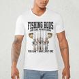 Fishing Tuna Bass Rod Fisherman Cool Dad Quote Men's V-Neck T-Shirt