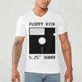 Floppy Disk Computer Nostalgia Fun PC Enthusiast History Men's V-Neck T-Shirt