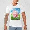 Frutiger Aero Aesthetic Tech Kawaii Strawberry Milk Fishes Raglan Baseball Tee Men's V-Neck T-Shirt Frutiger Aero Aesthetic Tech Kawaii Strawberry Milk Fishes Raglan Baseball Tee Men's V-Neck T-Shirt
