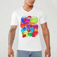 Frutiger Aero Aesthetic Tech Orb Pattern Heart Cherry Lips Raglan Baseball Tee Men's V-Neck T-Shirt Frutiger Aero Aesthetic Tech Orb Pattern Heart Cherry Lips Raglan Baseball Tee Men's V-Neck T-Shirt