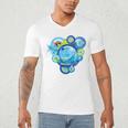 Frutiger Aero Metro Abstract Maximalism 2000s Nostalgia Premium Tri-Blend Men's V-Neck T-Shirt