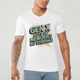 Gen X Lots Of Memories No Evidence Nostalgia Throwback Quote Men's V-Neck T-Shirt