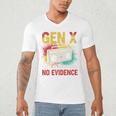 Gen X Lots Of Memories No Evidence Retro Nostalgia Humor Men's V-Neck T-Shirt