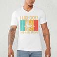 I Like Golf And Maybe 3 People Introvert Raglan Baseball Tee Men's V-Neck T-Shirt I Like Golf And Maybe 3 People Introvert Raglan Baseball Tee Men's V-Neck T-Shirt