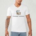 Goose Licensed Listener Psychology School Graduation Men's V-Neck T-Shirt