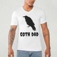 Goth Dad Gothic Bird Crow Emo Father's Day Men's V-Neck T-Shirt