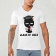 I Graduated Class Of2023 Cat Graduation Men's V-Neck T-Shirt