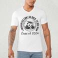 I Graduated Can I Go Back To Bed Now 2024 Graduation Panda Men's V-Neck T-Shirt