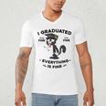 I Graduated Graduate Class 2025 Cat Graduation Men's V-Neck T-Shirt