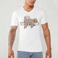Graduation 2022 PhD Sloth Bachelor Master School Doctor Men's V-Neck T-Shirt