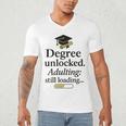 Graduation 2025 Degree Unlocked Adulting Still Loading Men's V-Neck T-Shirt