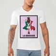 Graduation Latina Educated La Graduada Mexican Bingo Card Men's V-Neck T-Shirt