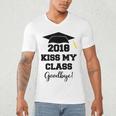 GraduationShirt Kiss My Class 2018 Goodbye Men's V-Neck T-Shirt