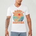 Groovy Brother 70s Aesthetic Nostalgia 1970's Retro Brother Men's V-Neck T-Shirt