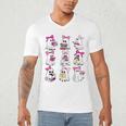 Halloween Pink Ghost Read More Books Spooky Boo Teacher Kids Men's V-Neck T-Shirt Halloween Pink Ghost Read More Books Spooky Boo Teacher Kids Men's V-Neck T-Shirt