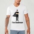 I'm Dadman Superhero Dad Father's Day Men's V-Neck T-Shirt