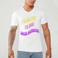 I'm Just Social Distancing Introvert Funny Men's V-Neck T-Shirt