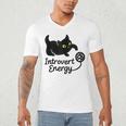Introvert Energy Cat Love Cat Meme Men's V-Neck T-Shirt