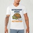 Introvert Mode Activated Low Social Battery Box Turtle Men's V-Neck T-Shirt Introvert Mode Activated Low Social Battery Box Turtle Men's V-Neck T-Shirt
