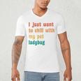 Introvert Pet Ladybug Mom Men's V-Neck T-Shirt