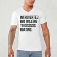 Introverted Boater Boating Introvert Men's V-Neck T-Shirt