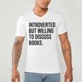 Introverted Bookworm Books Introvert Men's V-Neck T-Shirt Introverted Bookworm Books Introvert Men's V-Neck T-Shirt