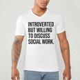 Introverted Caseworker Social Work Introvert Men's V-Neck T-Shirt Introverted Caseworker Social Work Introvert Men's V-Neck T-Shirt