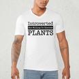 Introverted But Willing To Discuss Plants Cool & Men's V-Neck T-Shirt
