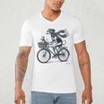 Italian Greyhound Whippet Bicycle Cycling Dog Mom Iggy Dad Men's V-Neck T-Shirt Italian Greyhound Whippet Bicycle Cycling Dog Mom Iggy Dad Men's V-Neck T-Shirt
