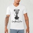 Its Fine Im Fine Everythings Fine Dog Mom Dad Lovers Men's V-Neck T-Shirt