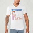 We Just Text Introvert For Quiet People Raglan Baseball Tee Men's V-Neck T-Shirt