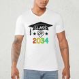 K -12th Grade Hand Prints Space Graduation Class Of 2034 Men's V-Neck T-Shirt