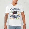 Kindergarten Graduation Shirt I Survived Kindergarten Men's V-Neck T-Shirt