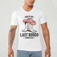 This Is My Last Rodeo Senior 2026 Cowgirl Graduation Men's V-Neck T-Shirt