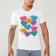 Librarian Shirt Valentines Book Worm Reading Tshirt Premium Tri-Blend Men's V-Neck T-Shirt