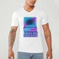 Lofi Reverie Analog Dreams Pixel 90s Desktop VHS Nostalgia Men's V-Neck T-Shirt