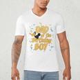Looney Tunes Birthday Daffy Duck Dad Of The Birthday Boy Men's V-Neck T-Shirt