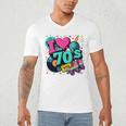 I Love The 70s Retro Cassette Roller Vinyl Disco Nostalgia Men's V-Neck T-Shirt