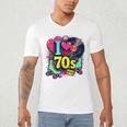 I Love The 70s Vintage Cassette Roller Vinyl Nostalgia 70s Premium Tri-Blend Men's V-Neck T-Shirt I Love The 70s Vintage Cassette Roller Vinyl Nostalgia 70s Premium Tri-Blend Men's V-Neck T-Shirt