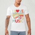 I Love 90's Music Retro Style Nostalgia Cassette 1990s Party Premium Tri-Blend Men's V-Neck T-Shirt I Love 90's Music Retro Style Nostalgia Cassette 1990s Party Premium Tri-Blend Men's V-Neck T-Shirt