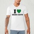 I Love Irish Exits St Patrick's Day Introvert Party Men's V-Neck T-Shirt I Love Irish Exits St Patrick's Day Introvert Party Men's V-Neck T-Shirt