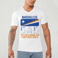 Marshallese Dad Marshall Islands Flag For Father's Day Men's V-Neck T-Shirt